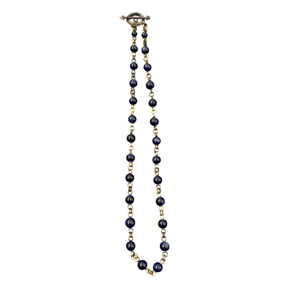 Stephen Dweck 925 Flower Pendant Goldstone Glass Beaded Necklace Abalone 1998 - Picture 10 of 16